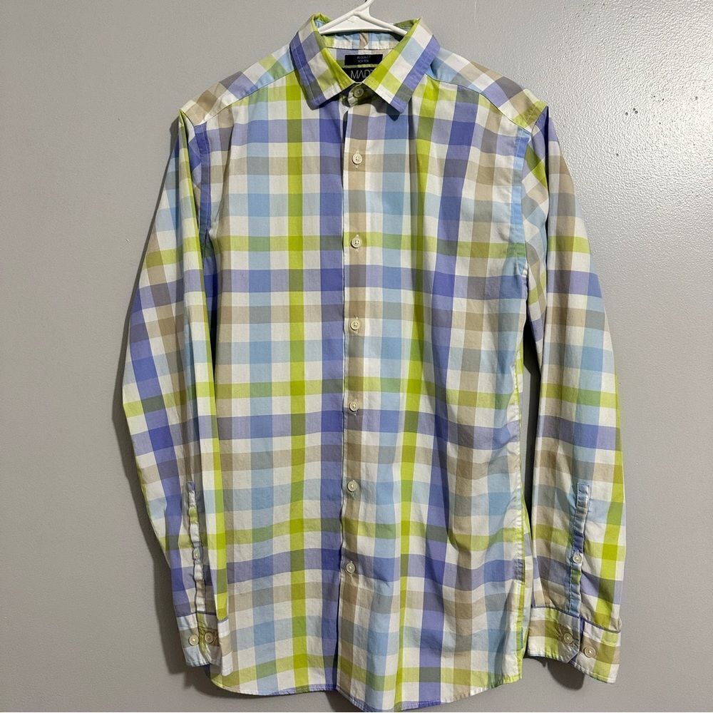 MADE Cam Newton pastel colored plaid button up shirt. Size small.